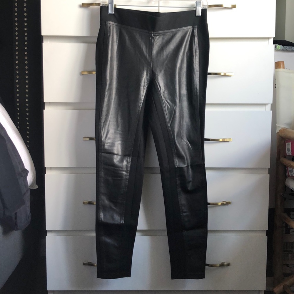 Ann Taylor  faux leather leggings/riding pants